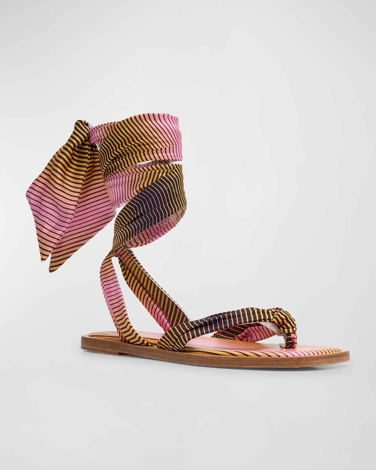 Nilo Du Desert Ankle-Wrap Red Sole Sandals - 2