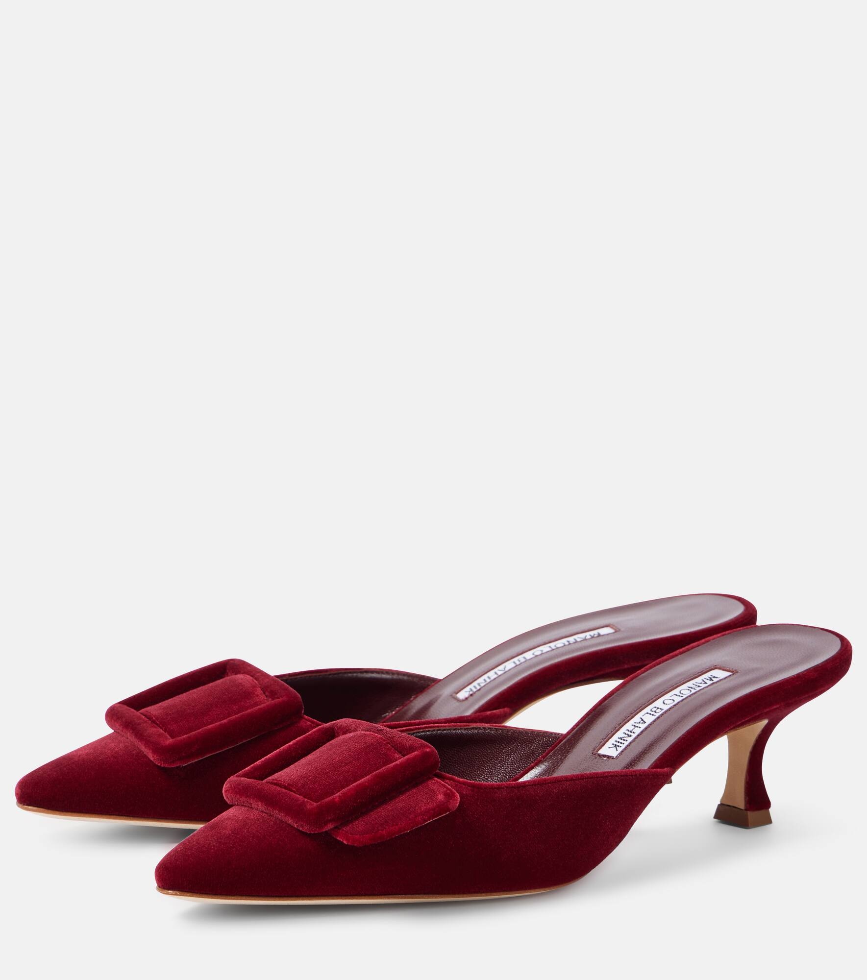 Maysale 50 velvet mules - 4