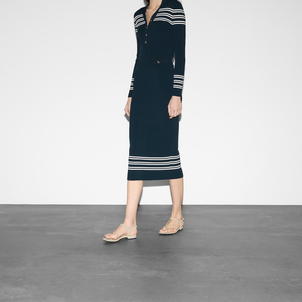 Stretch rib viscose skirt - 3