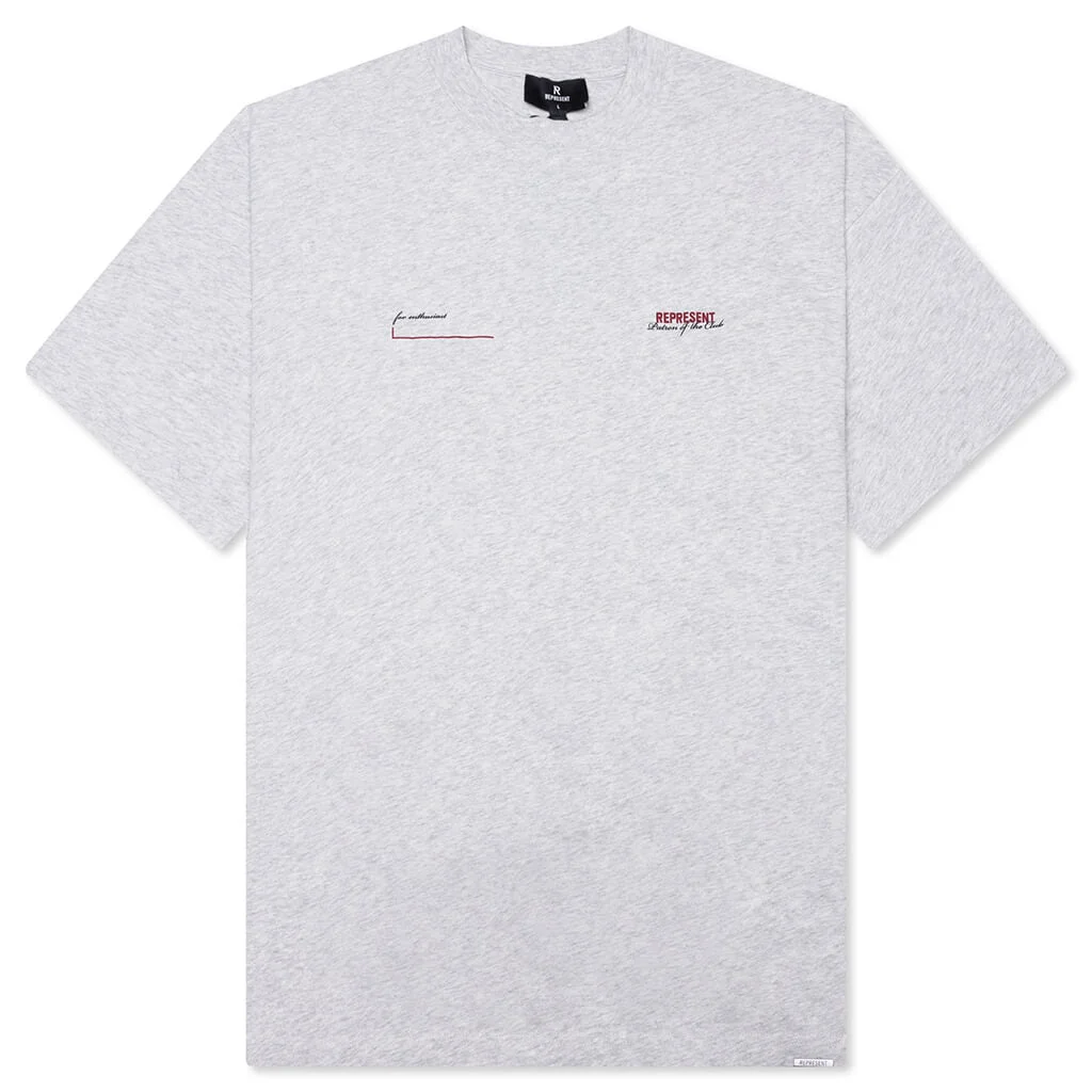 PATRON OF THE CLUB T-SHIRT - CREAM MARL - 1