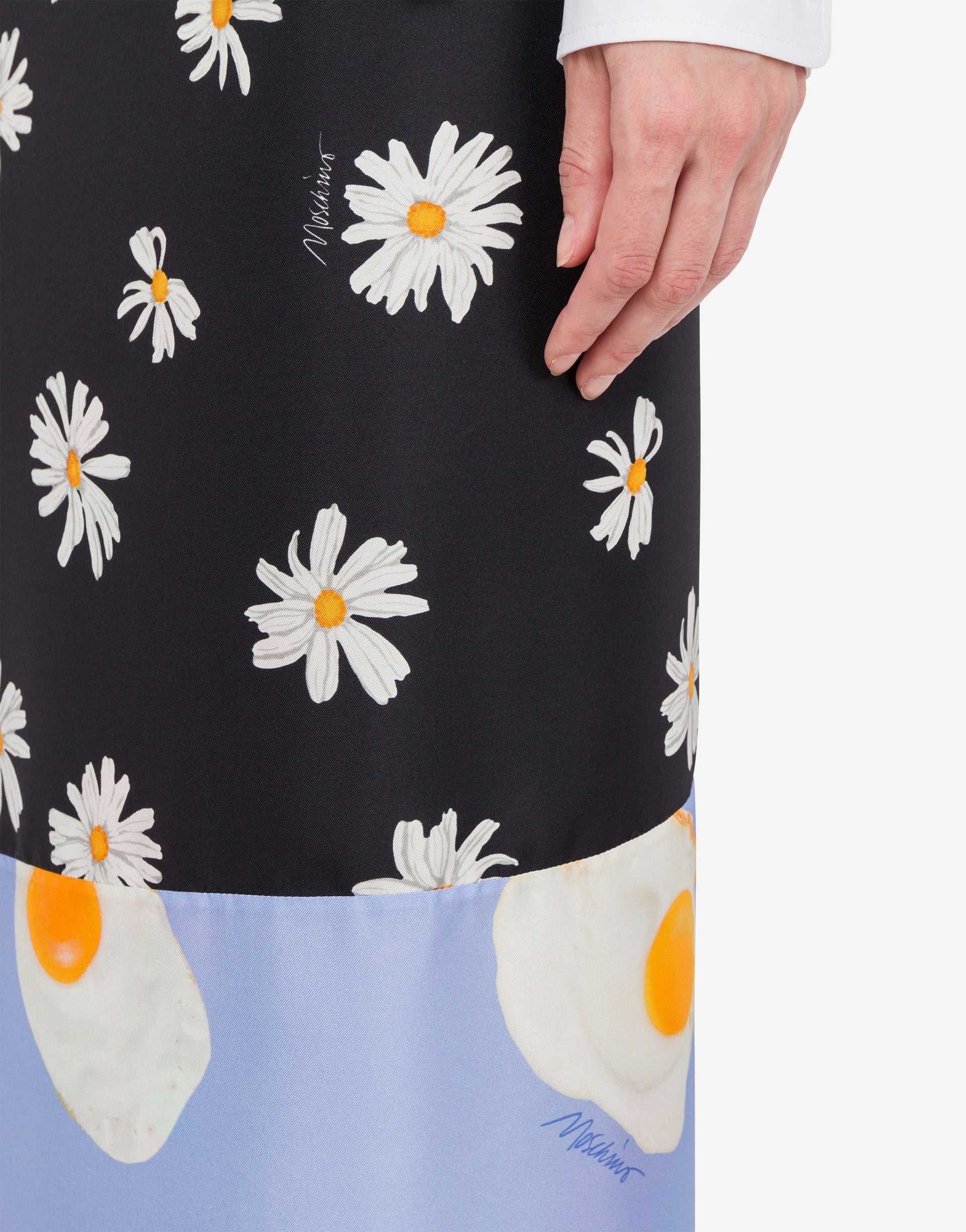 LONG SILK TWILL SKIRT PATCHWORK - 3