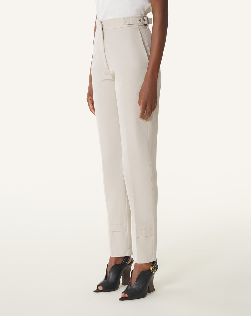 WHITE CIGARETTE PANTS IN TECHNICAL COTTON 3