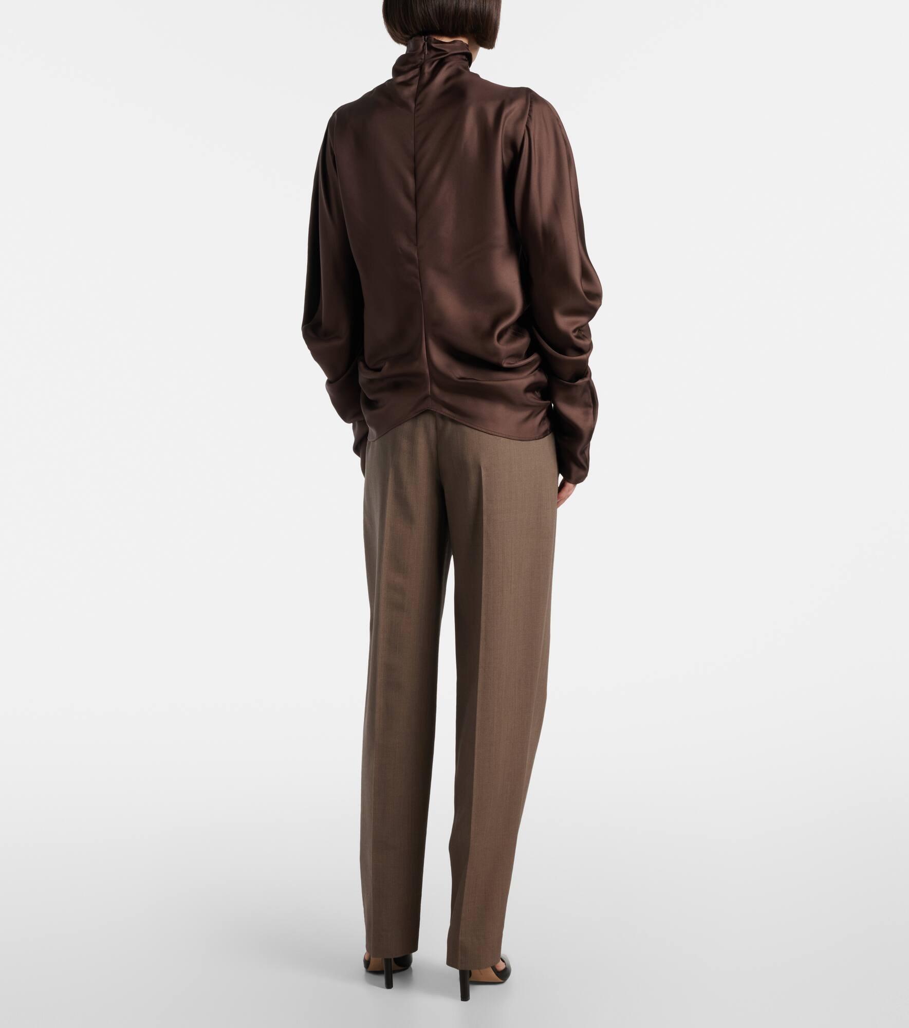 Miles draped silk blouse - 3