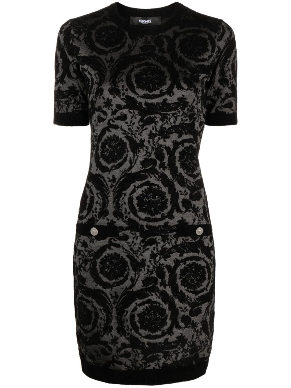 Barocco-jacquard chenille minidress - 1