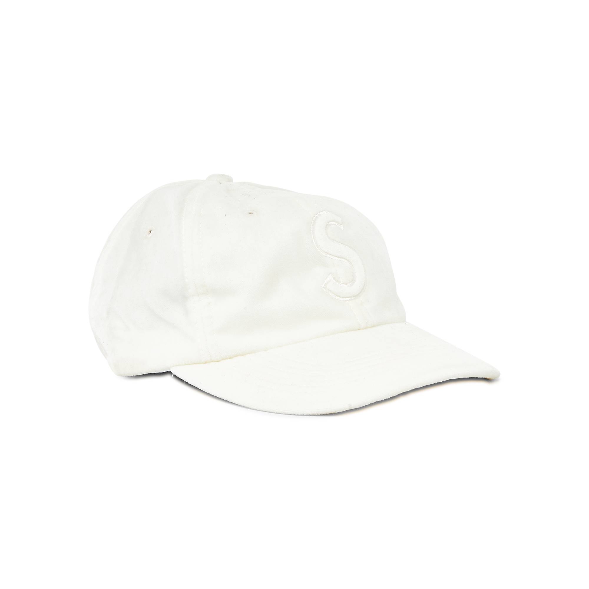 Supreme Velvet S Logo 6-Panel 'White' - 2