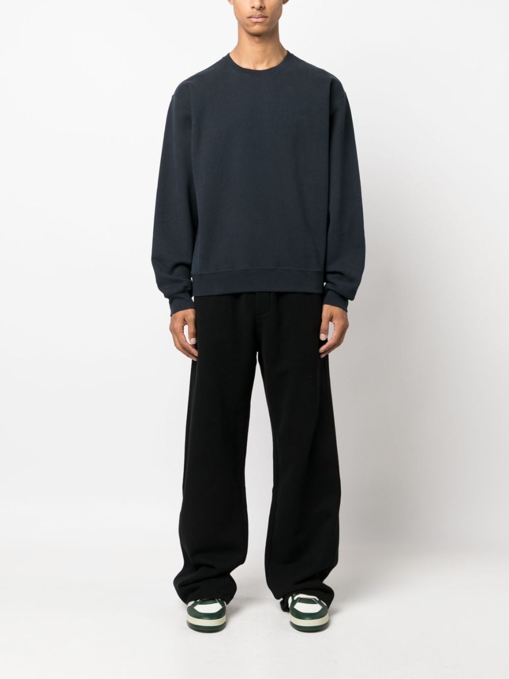 logo-embroidered jersey-fleece sweatshirt - 2