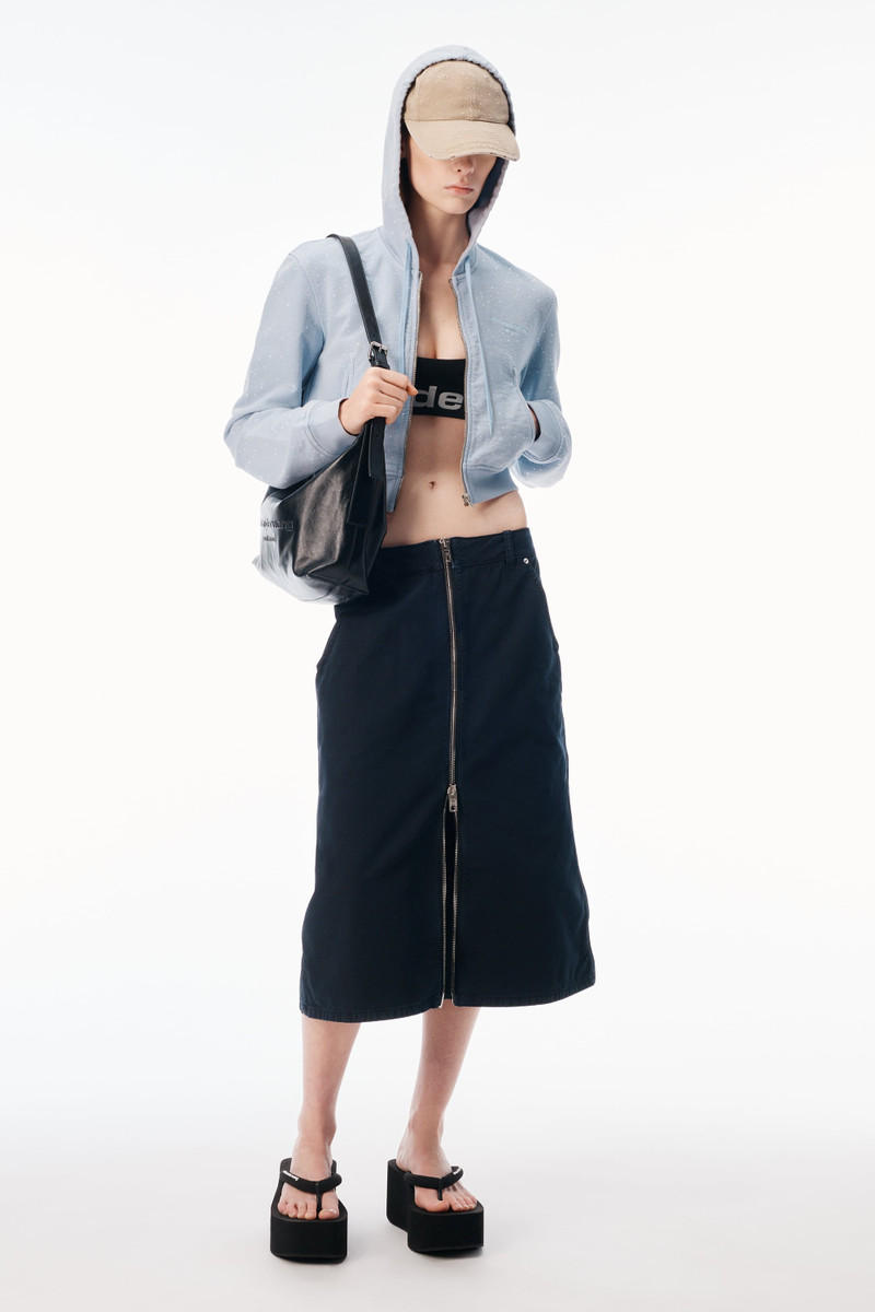 Alexander Wang CRYSTAL FITTED LONG SLEEVE ZIP UP outlook