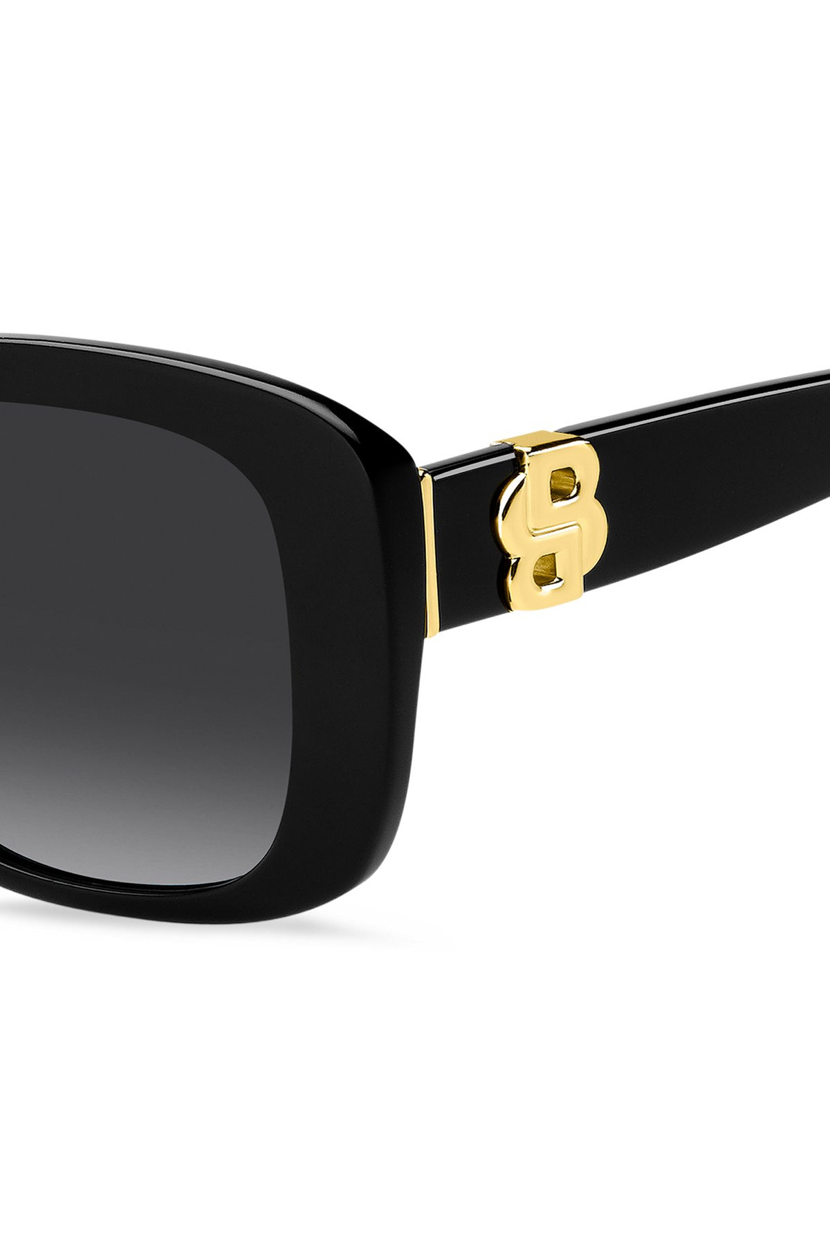 BLACK-ACETATE SUNGLASSES WITH DOUBLE B MONOGRAM - 2