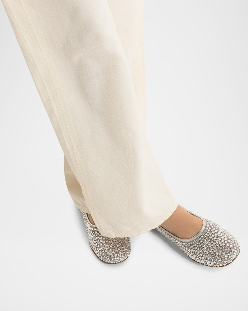DEAR FRANCES Balla Crystal Mesh Ballerina Flats outlook
