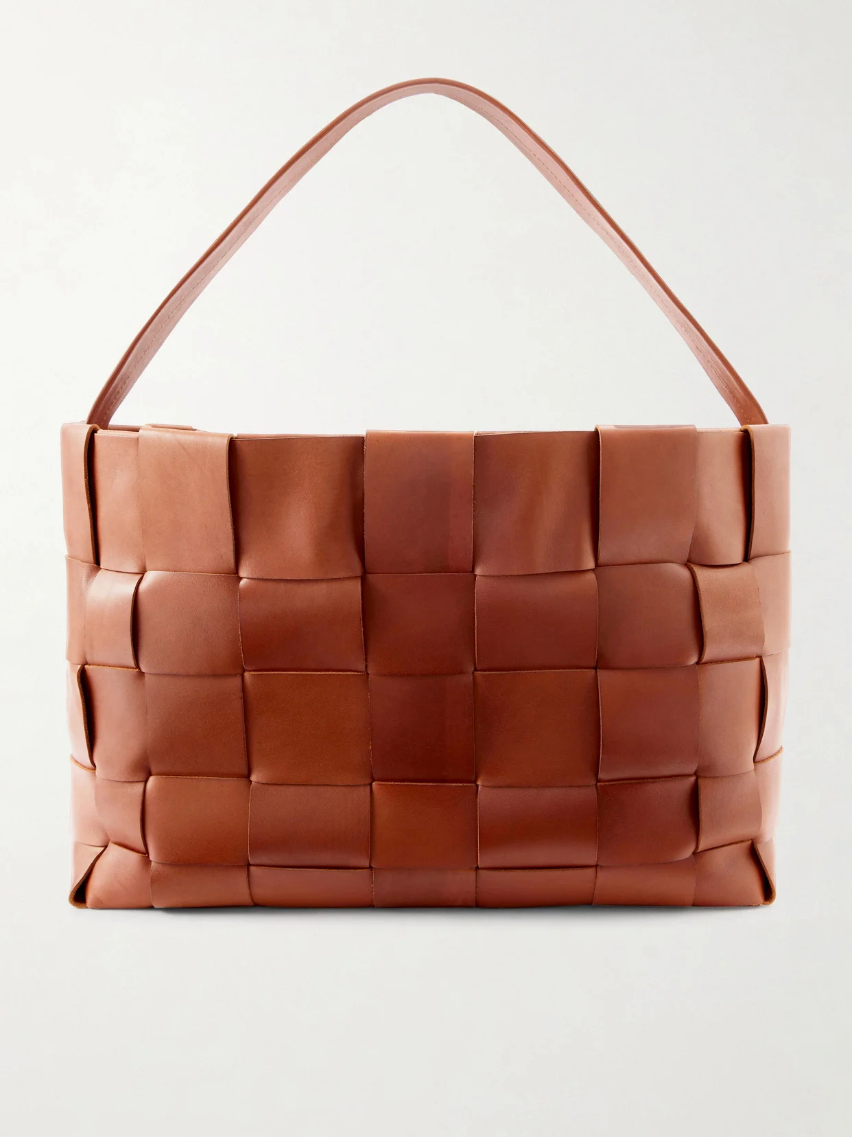 Woven Leather Tote - 1