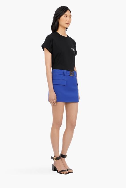 Short “gitane” blue wool low-rise skirt - 6