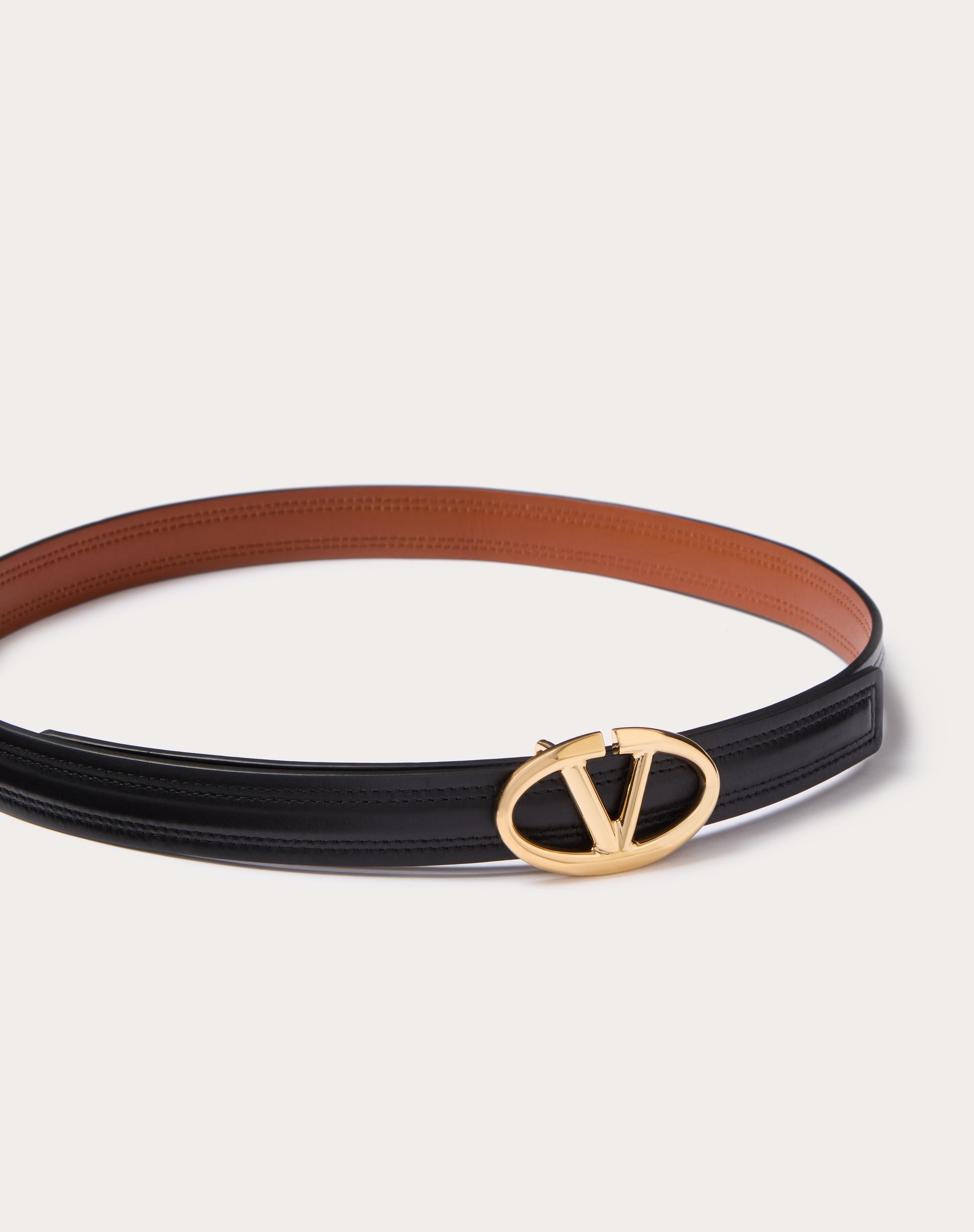 THE BOLD EDITION VLOGO SHINY CALFSKIN BELT 20 MM - 4
