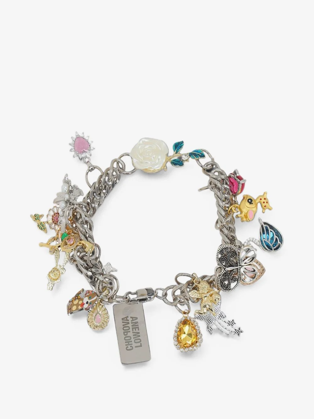Knuckles charm-embellished curb-chain necklace - 1