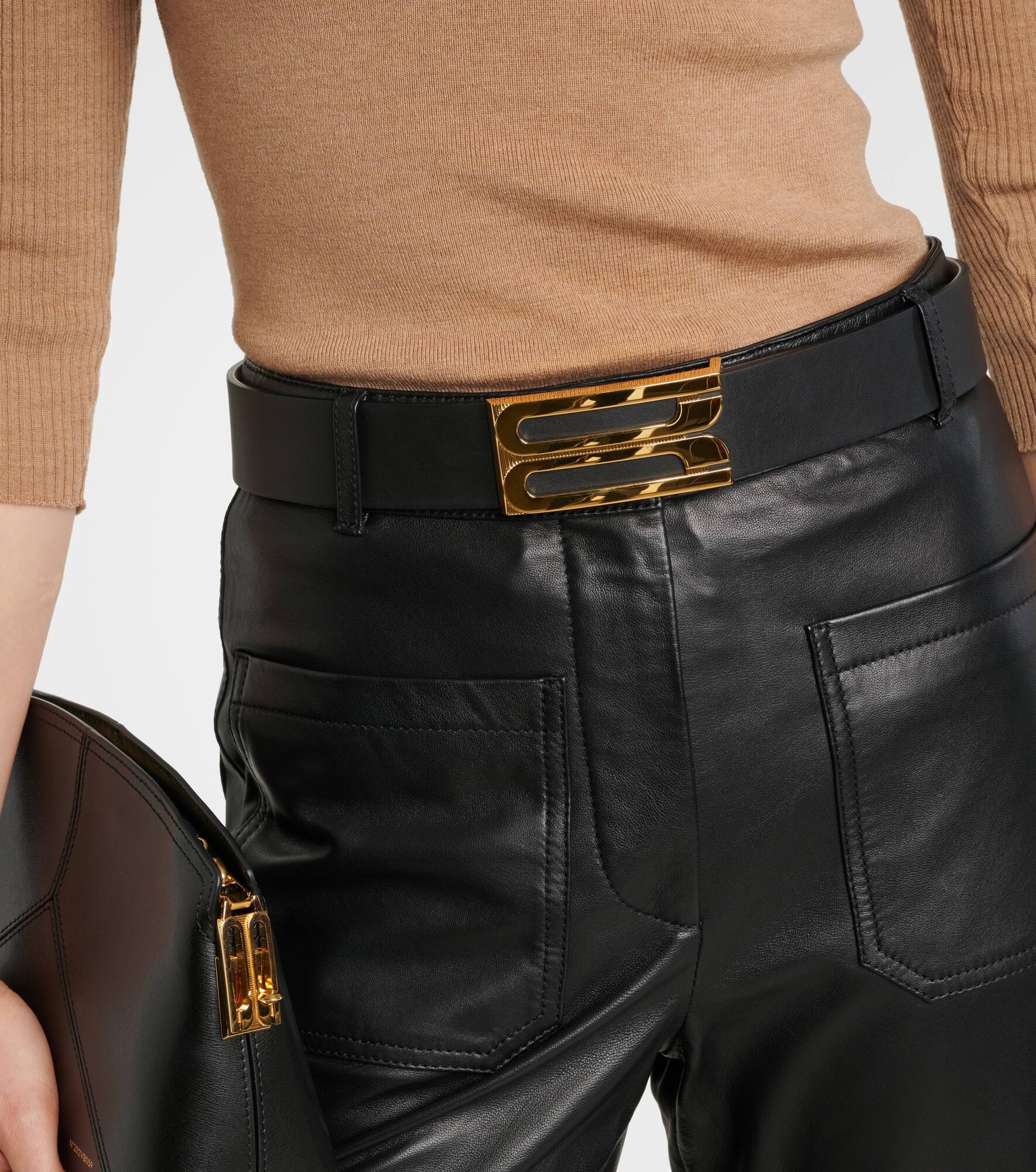 Jumbo Frame leather belt - 2