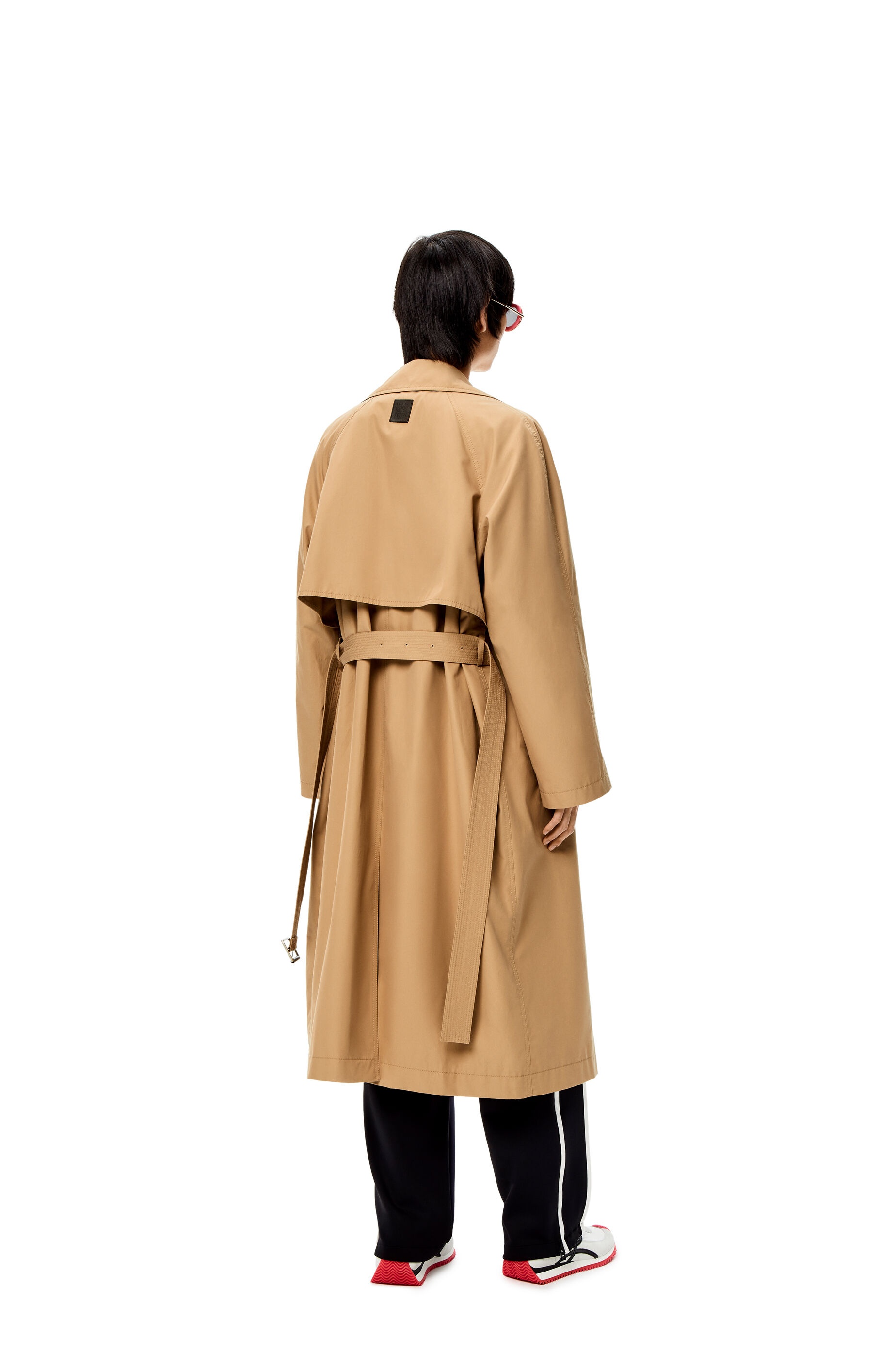 Double flap trench coat in cotton - 4