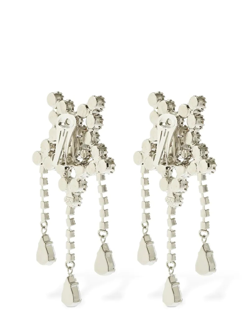 STAR CRYSTAL CLIP-ON EARRINGS W/ FRINGES - 4
