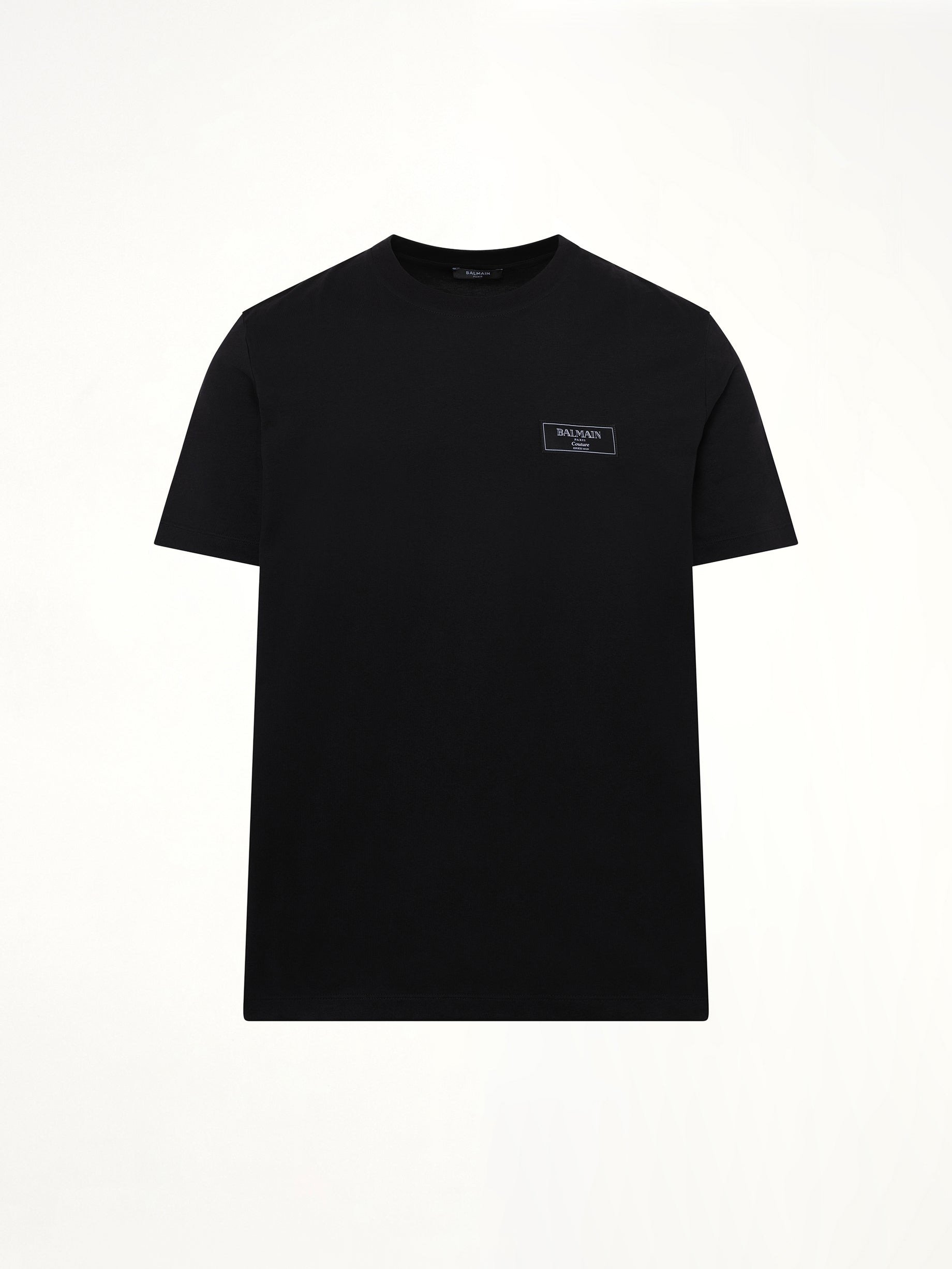 Couture Label Regular T-Shirt in Black - 2
