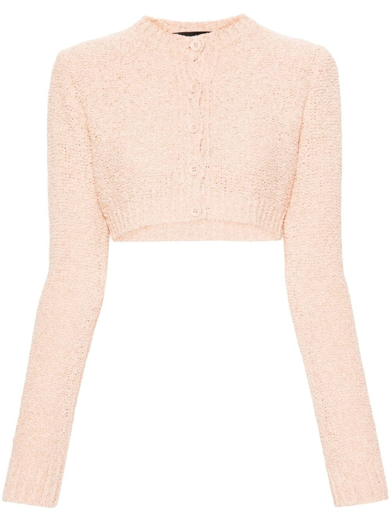 bouclÃ© cropped cardigan 1