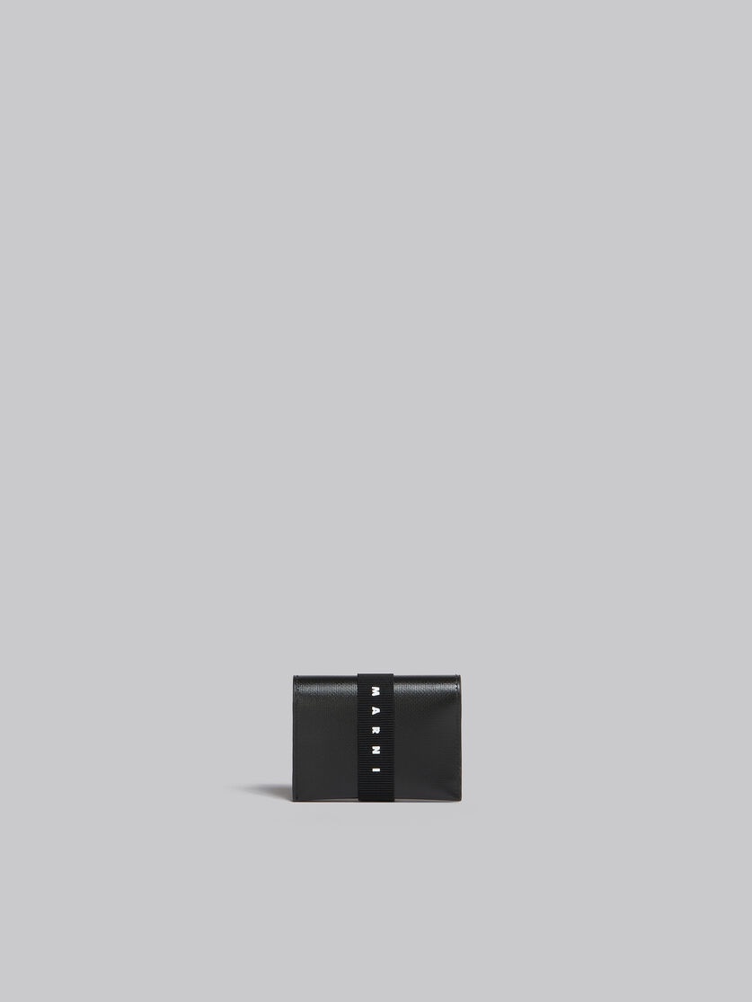 Marni BLACK BIFOLD CARDHOLDER WITH LOGO STRAP | REVERSIBLE