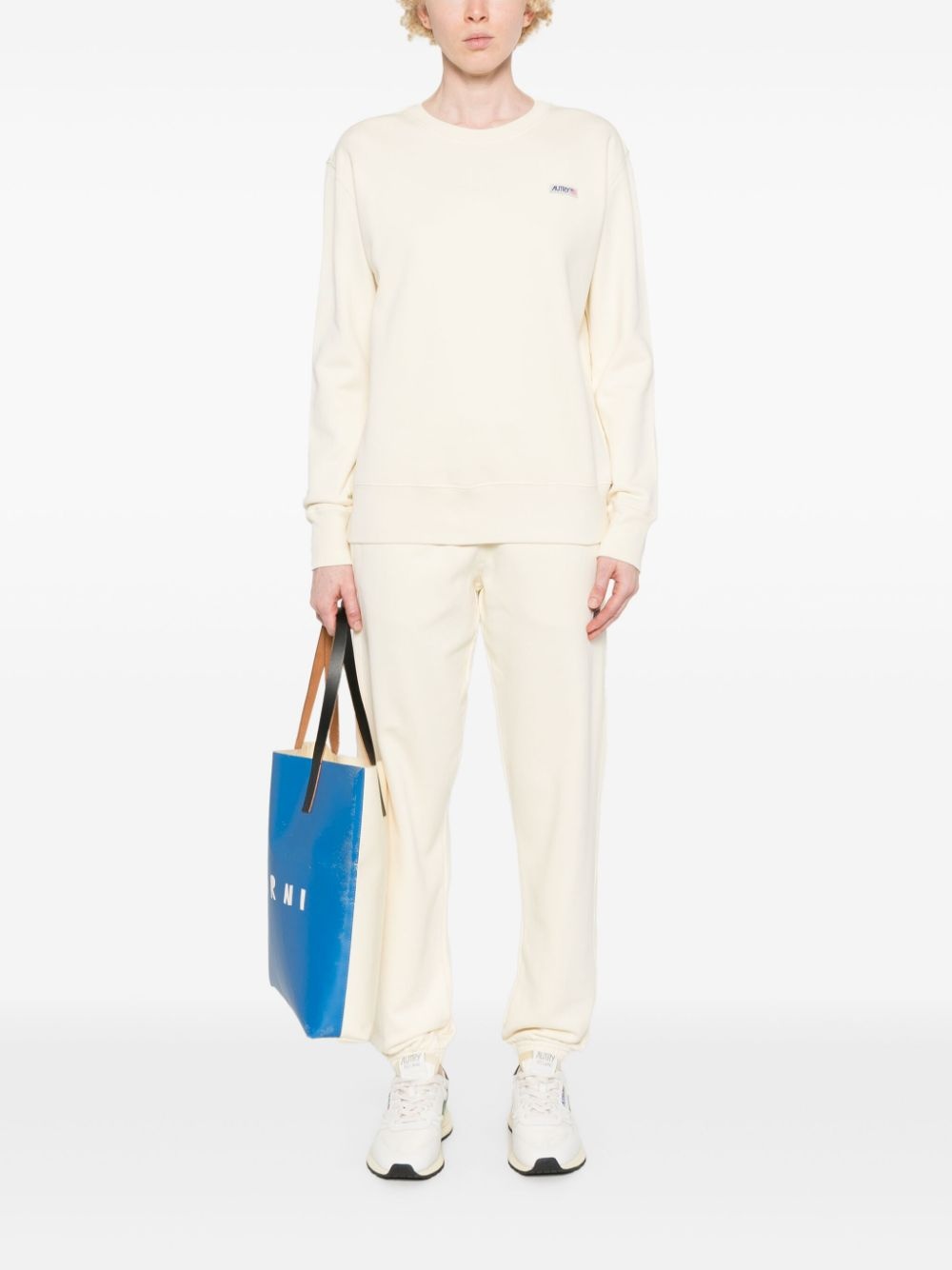 logo-tag cotton track pants - 2