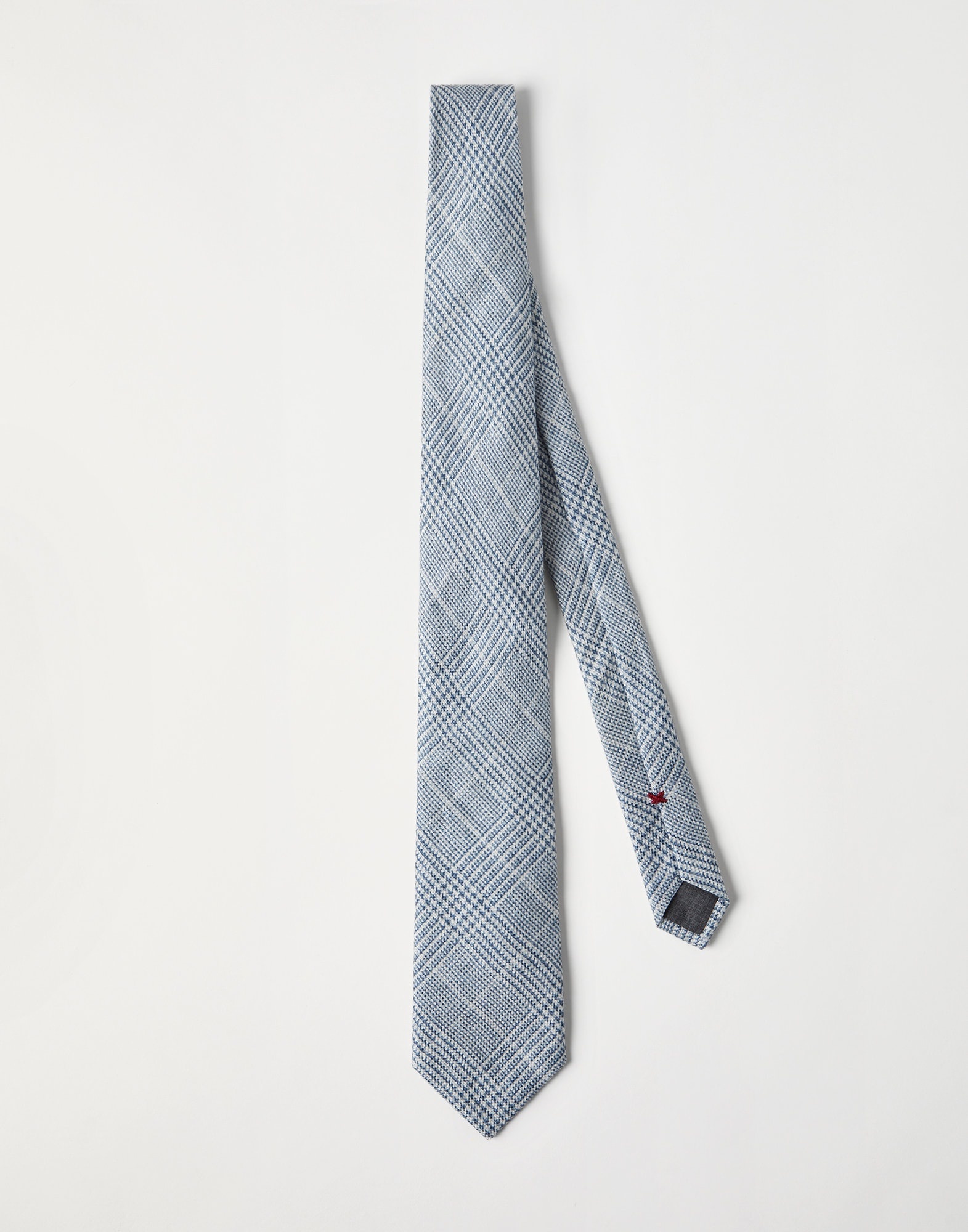Linen and silk Prince of Wales tie - 1