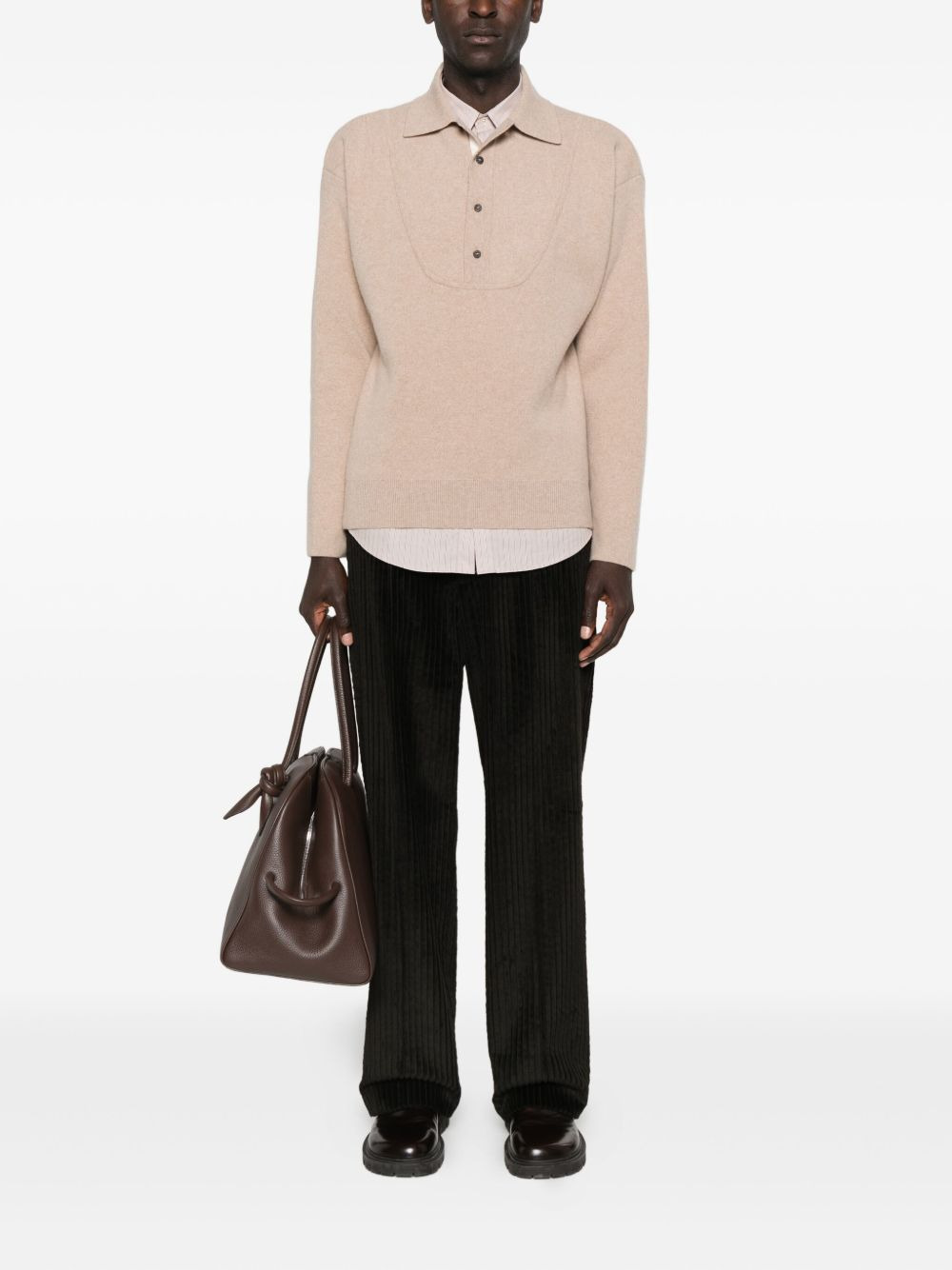 buttoned polo-neck sweater - 2