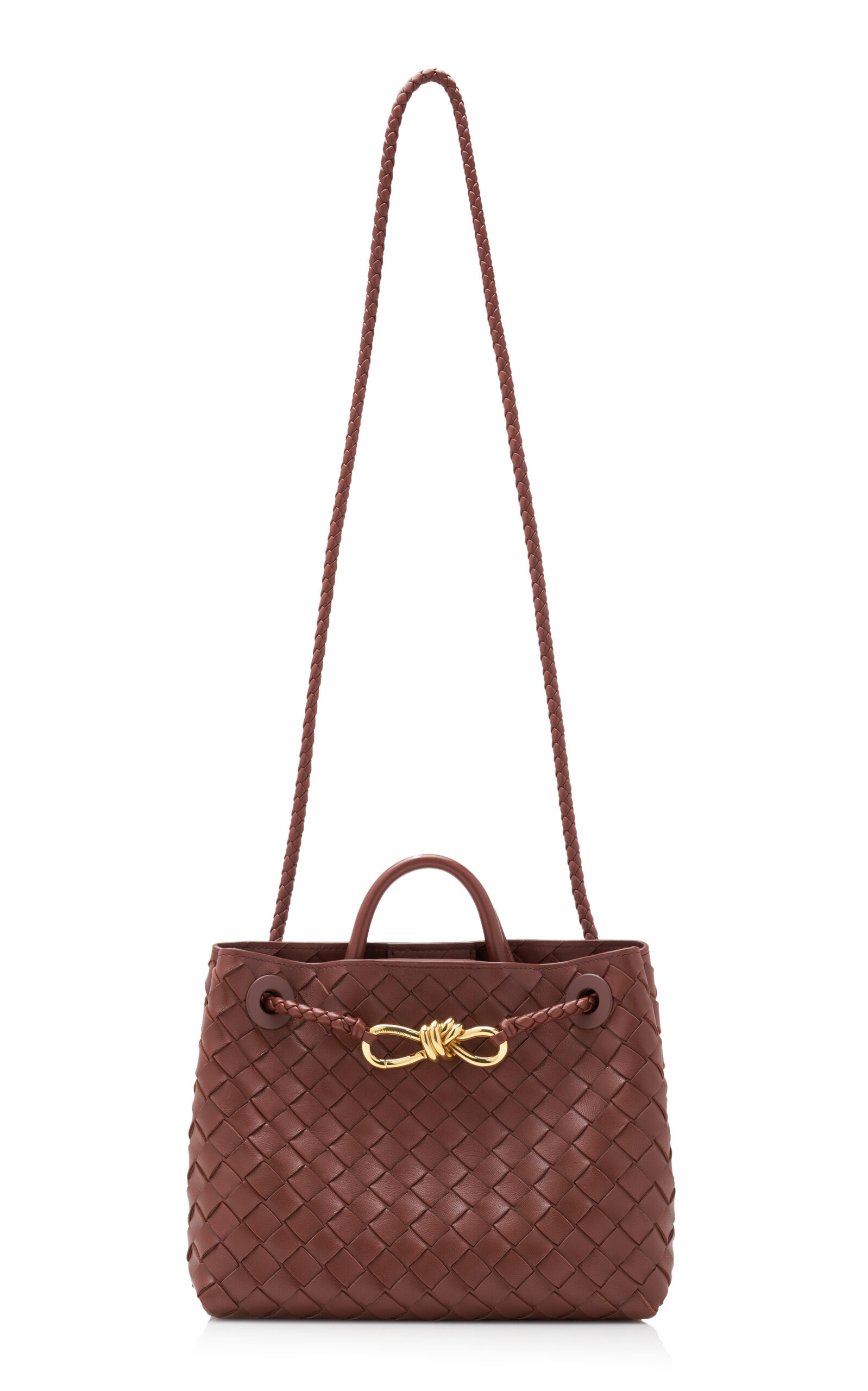 Small Andiamo Intrecciato Leather Bag brown - 3