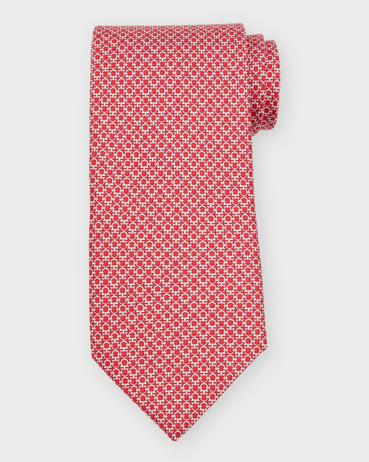Men's Interlocking Gancini Silk Tie - 1