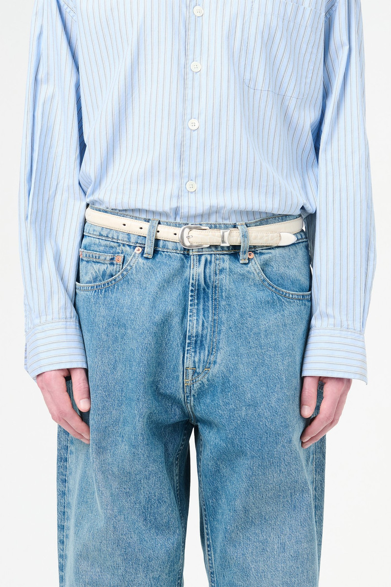 2 cm Belt Vanilla Croc Bull Hide 4