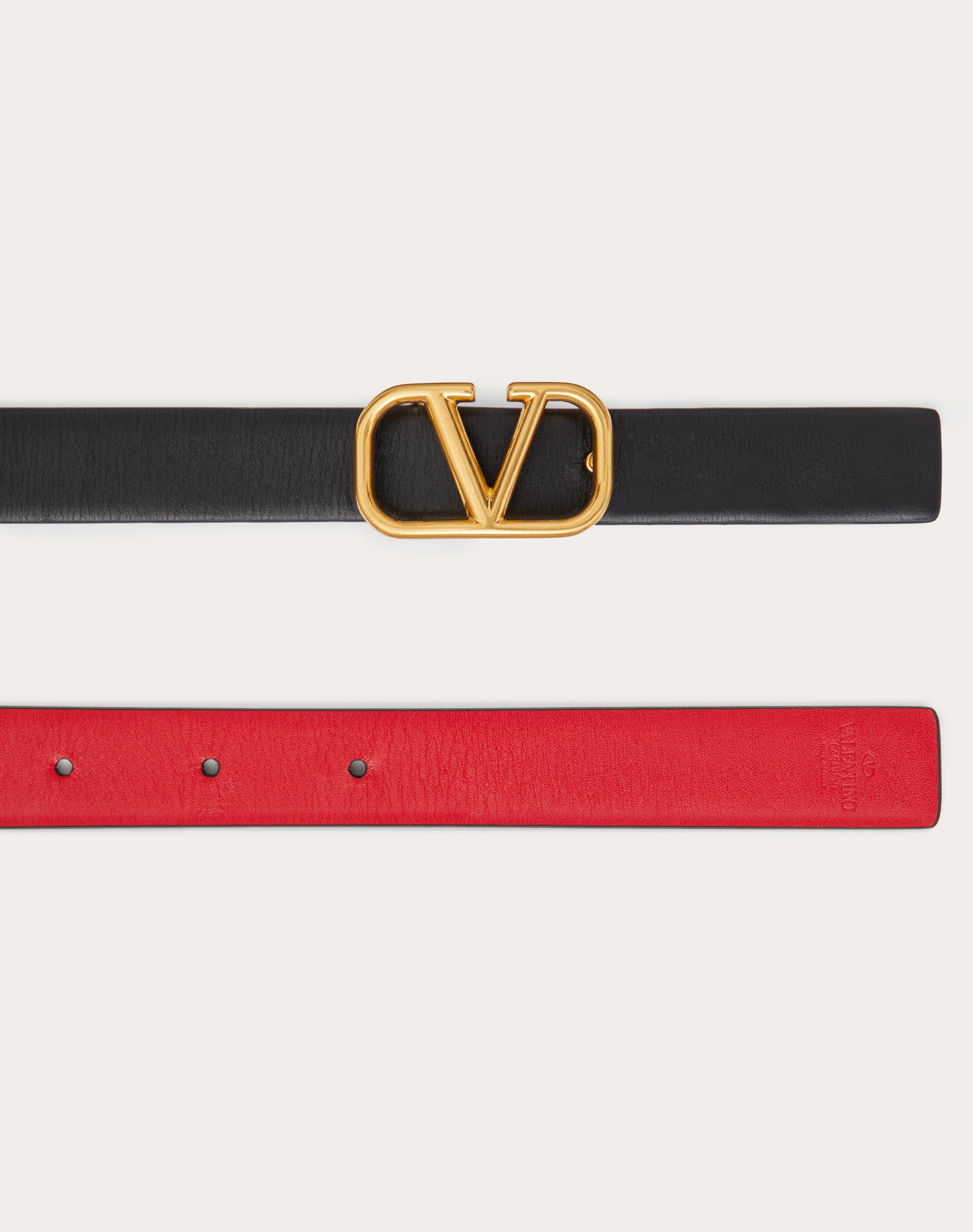 REVERSIBLE VLOGO SIGNATURE BELT IN GLOSSY CALFSKIN 20 MM - 3