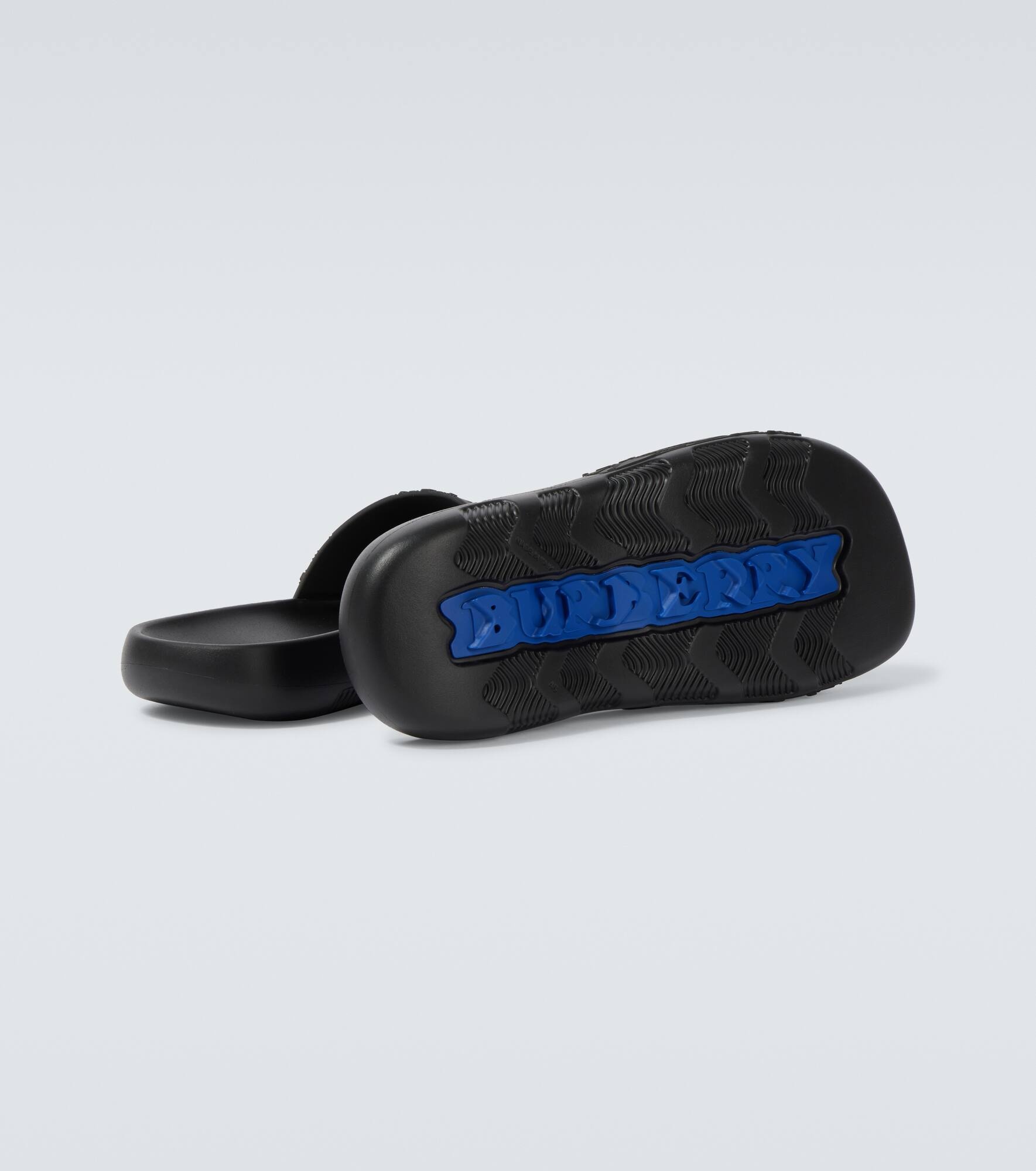 Burberry Check embossed slides - 7