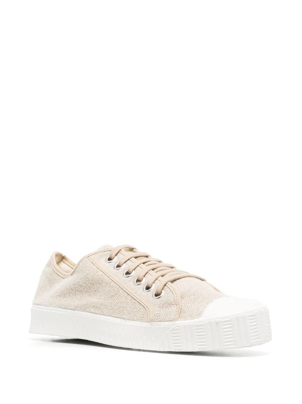 linen low-top sneakers - 2