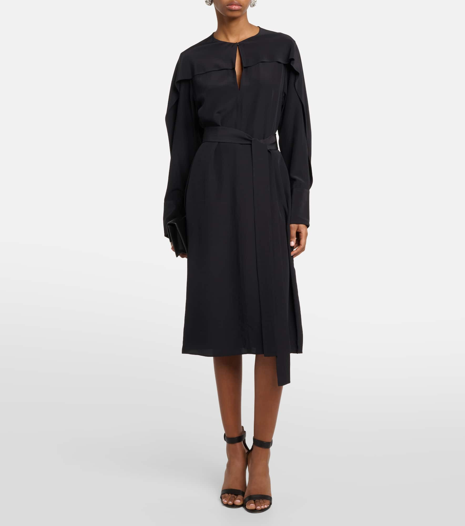 Danville silk crêpe de chine midi dress - 2