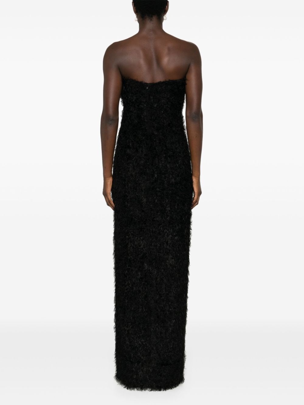 strapless fil-coupé dress - 4