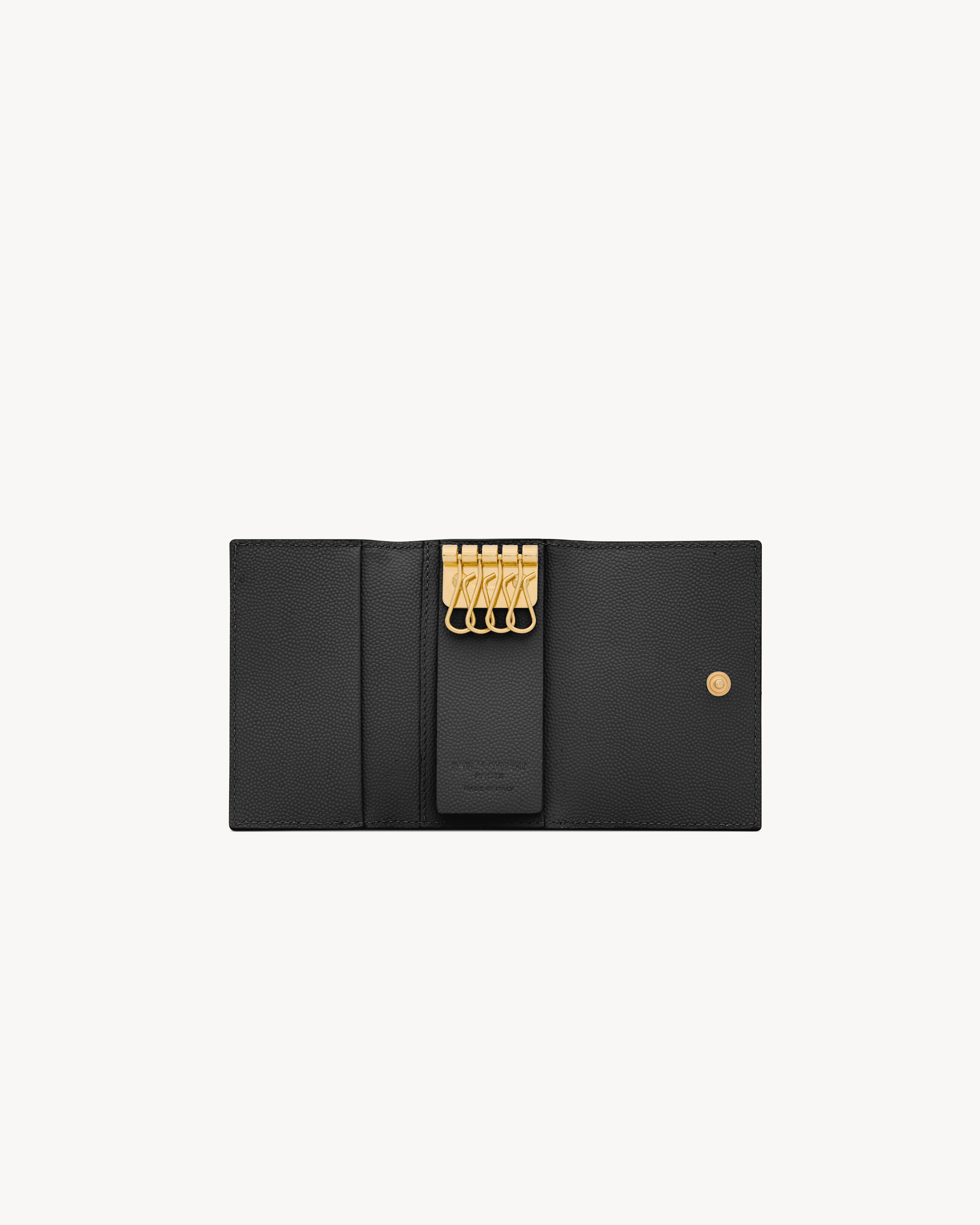 CASSANDRE SLIM KEY CASE IN GRAIN DE POUDRE LEATHER - 4