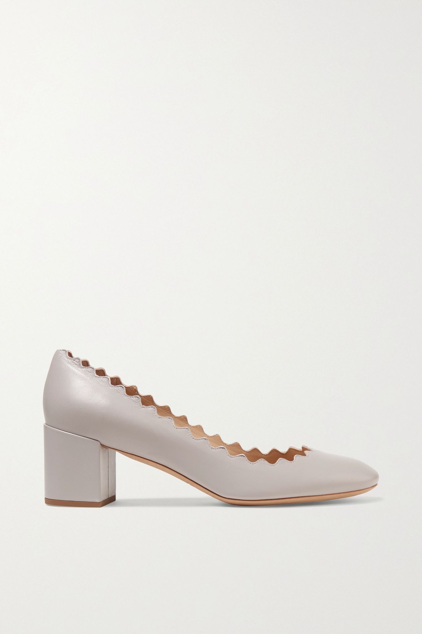 Lauren scalloped leather pumps - 1