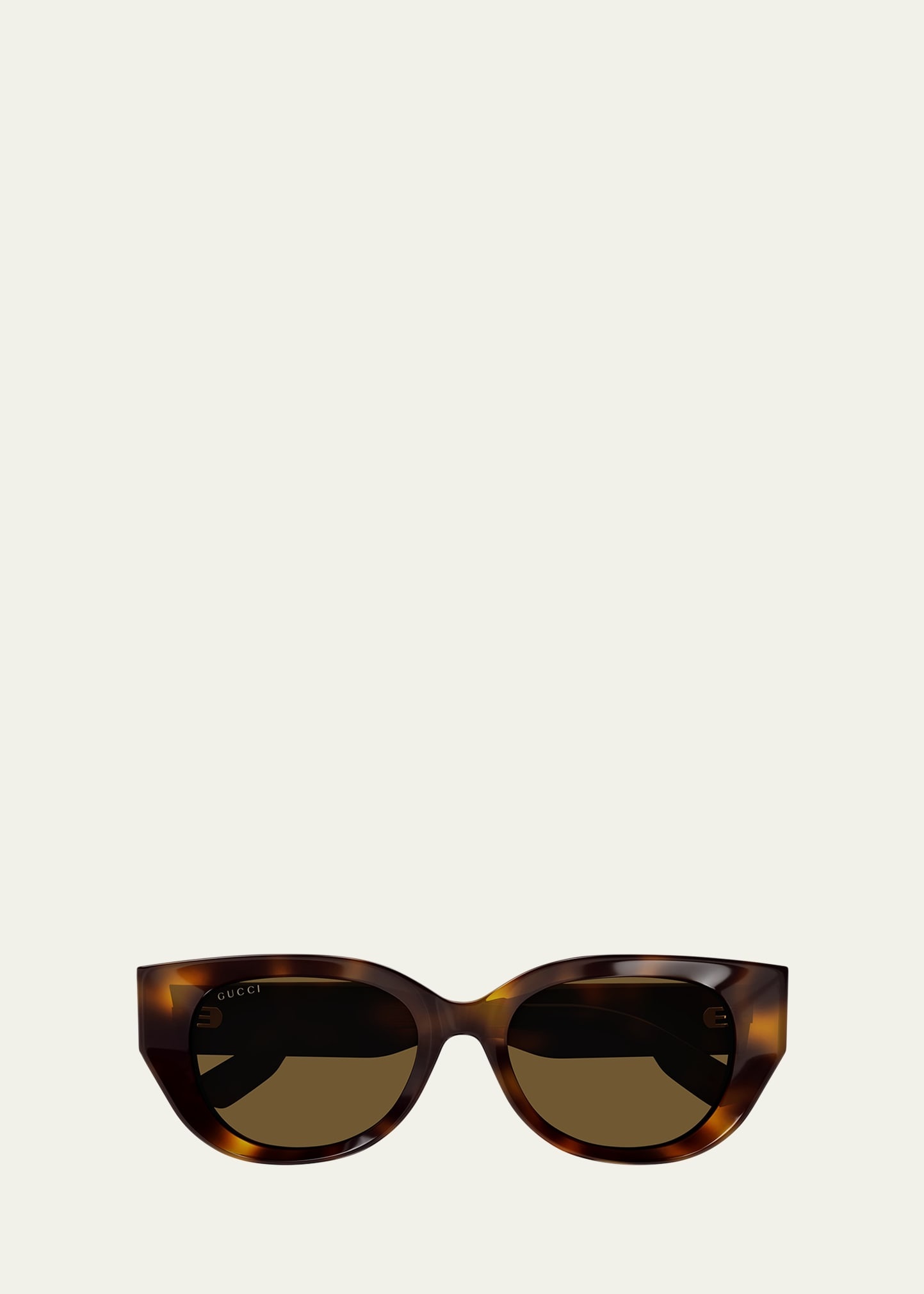 Beveled Recycled Acetate Cat-Eye Sunglasses - 1