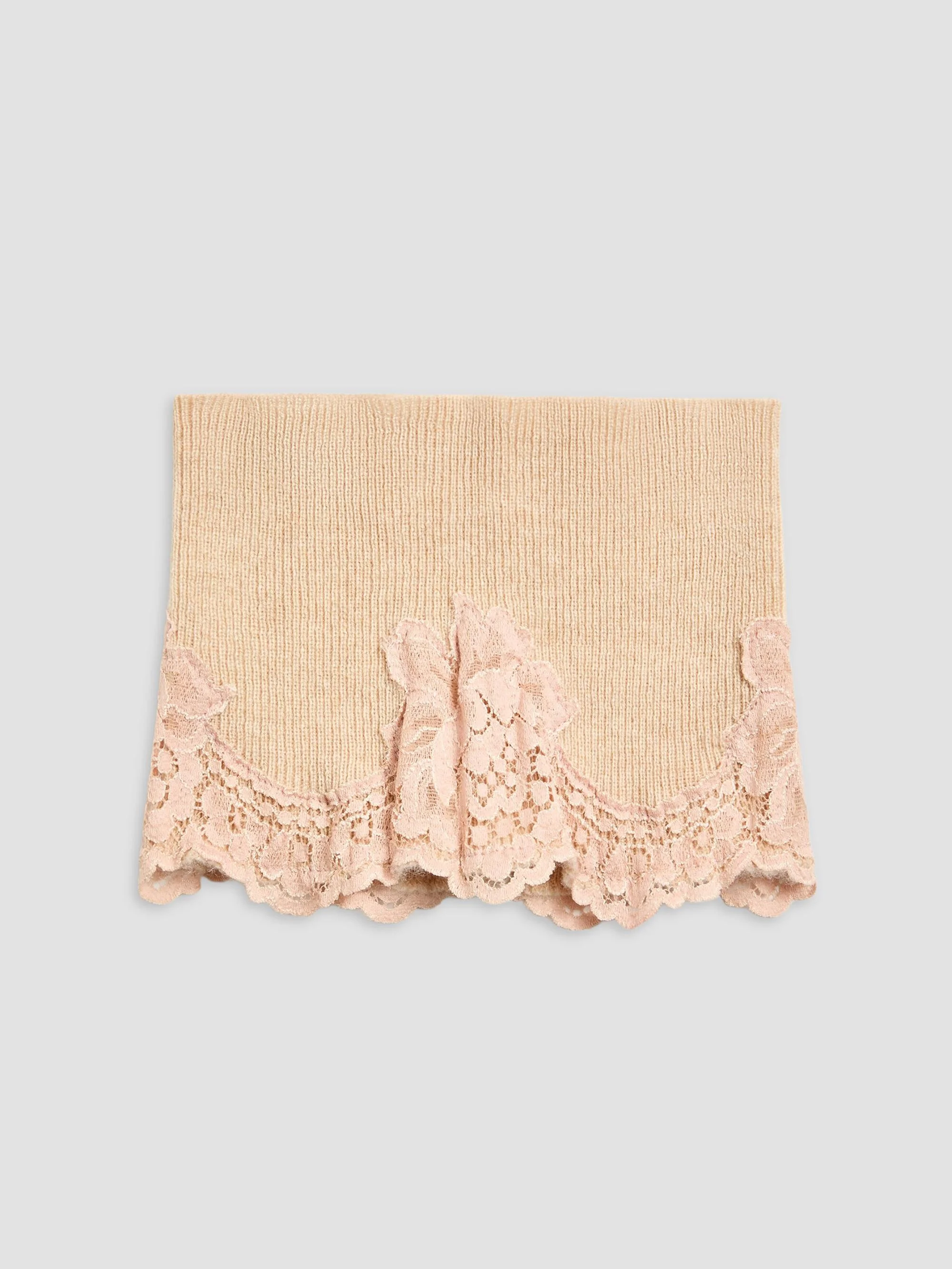 Women's VLogo Signature Cashmere and Lace Headband - Alabaster - 1