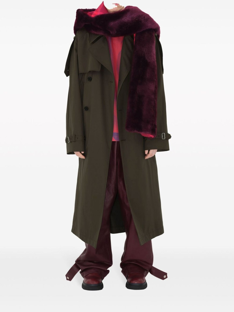 Burberry faux-fur hooded scarf outlook