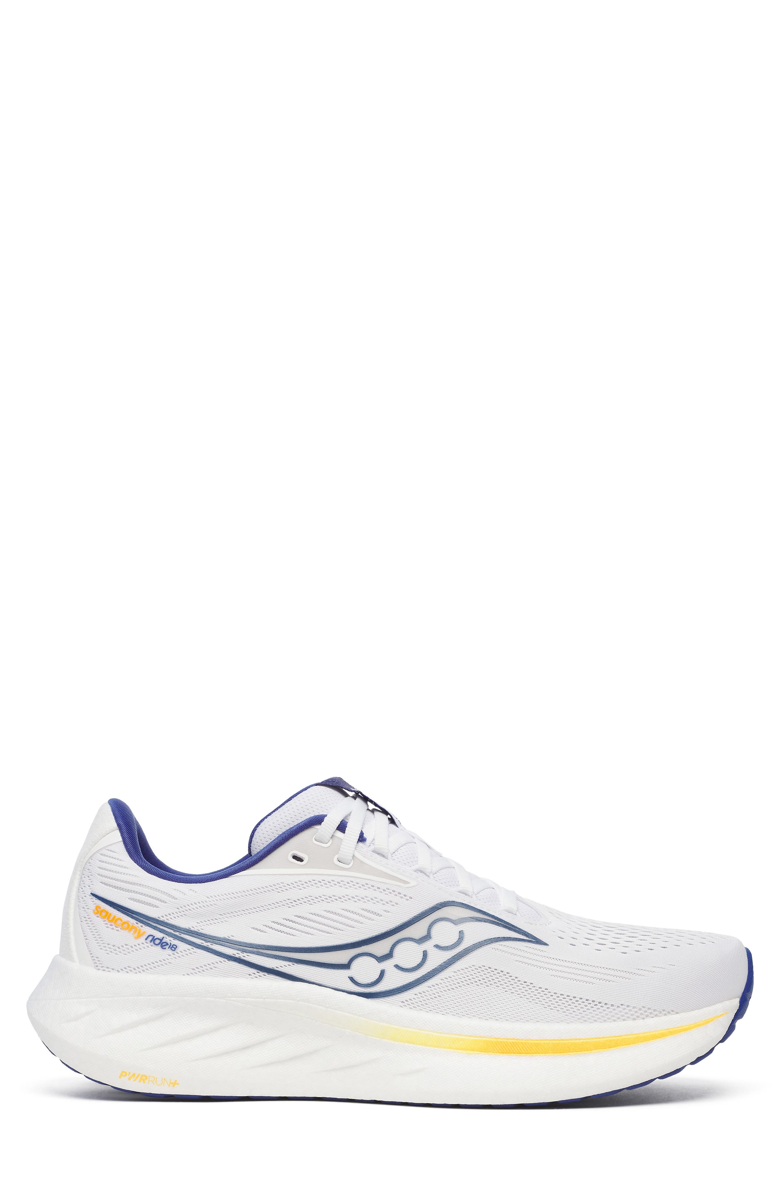 Saucony Ride 18 Running Shoe in White/Azurite at Nordstrom - 2