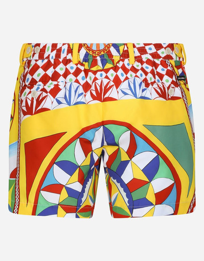 Dolce & Gabbana Short swim trunks with Carretto print outlook