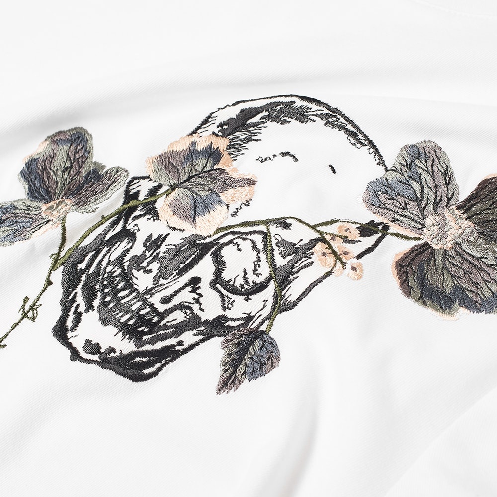 Alexander McQueen Embroidered Skull & Flower Tee - 5