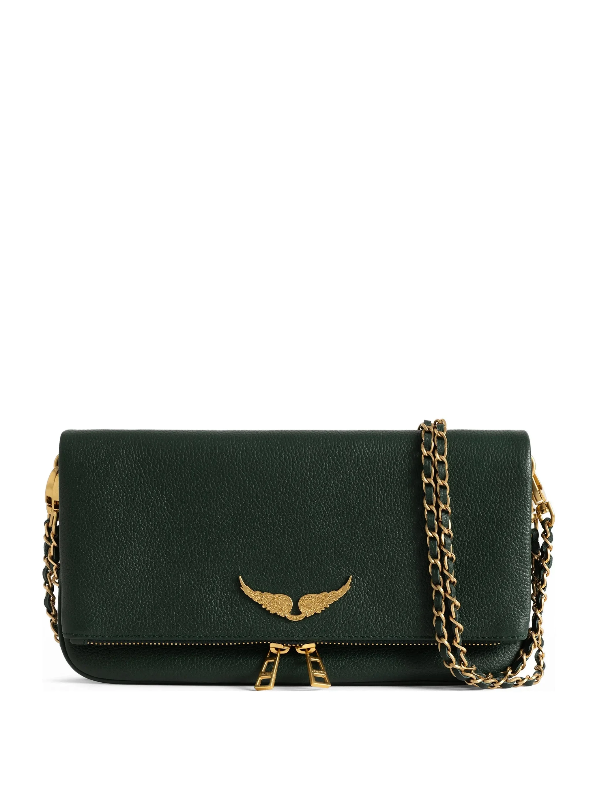 Zadig & Voltaire Rock Grained Leather Clutch Bag - 1