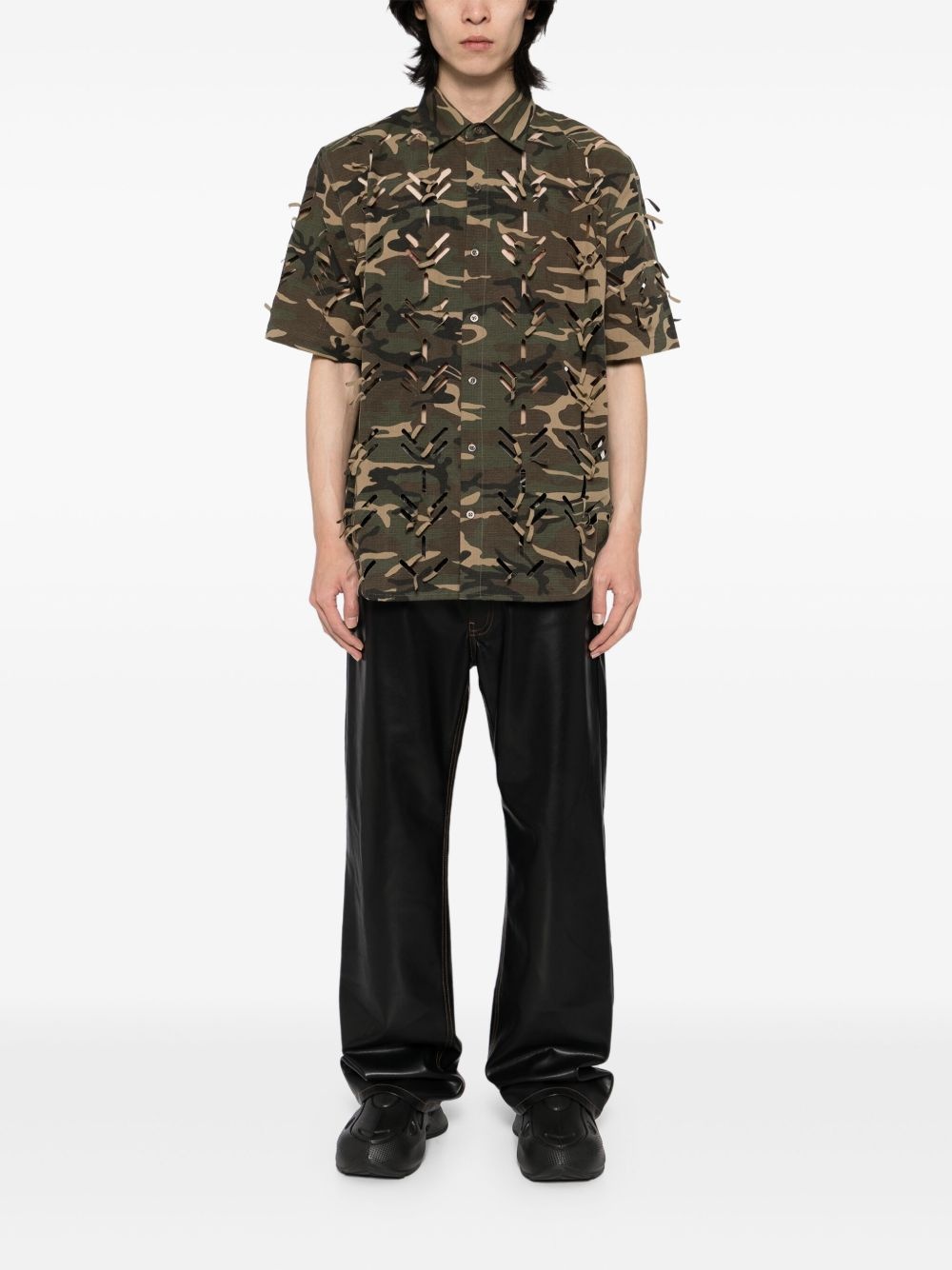 laser-slashed shirt - 2
