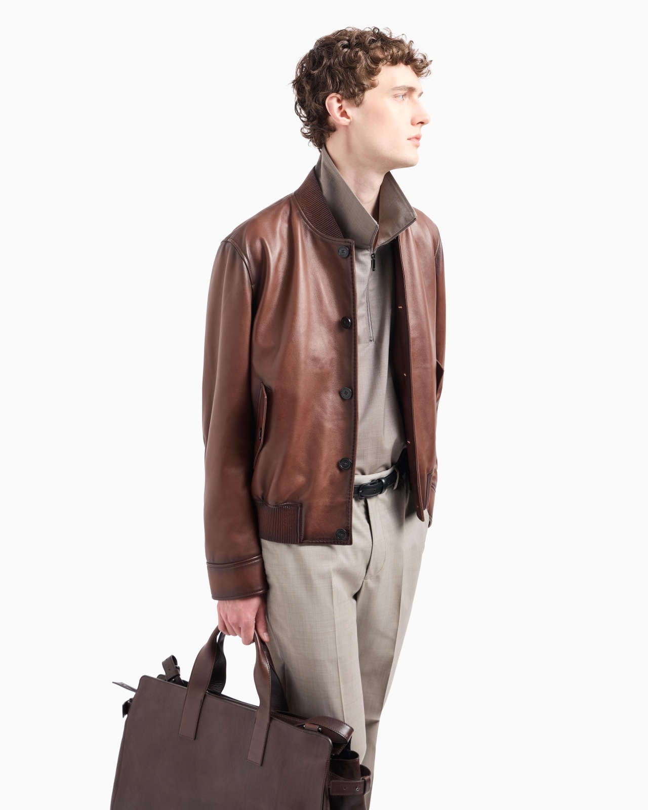 BLOUSON IN SUPPLE NAPPA LAMBSKIN WITH SHADING - 6