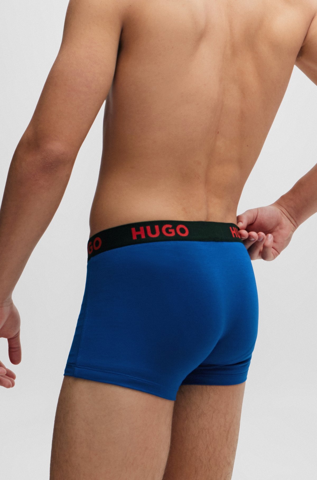 THREE-PACK OF STRETCH-JERSEY TRUNKS WITH LOGO WAISTBANDS - 5
