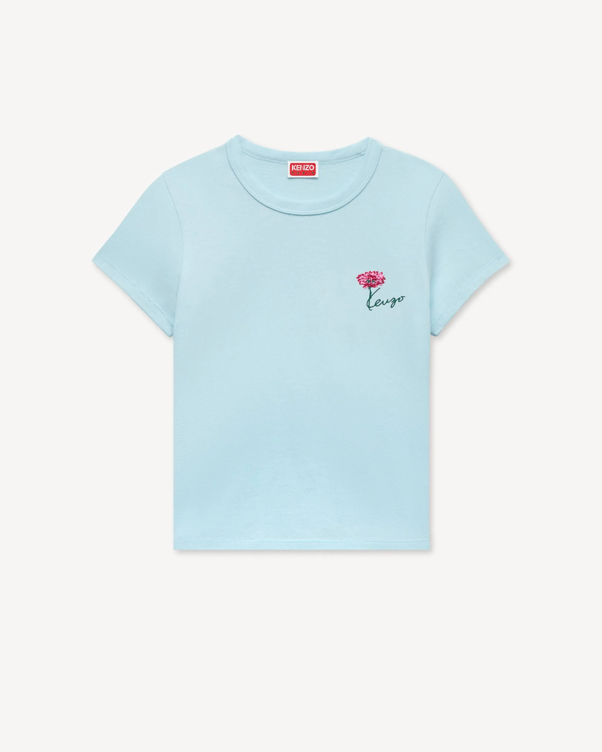 'KENZO Tulip' embroidered T-shirt in cotton - 1