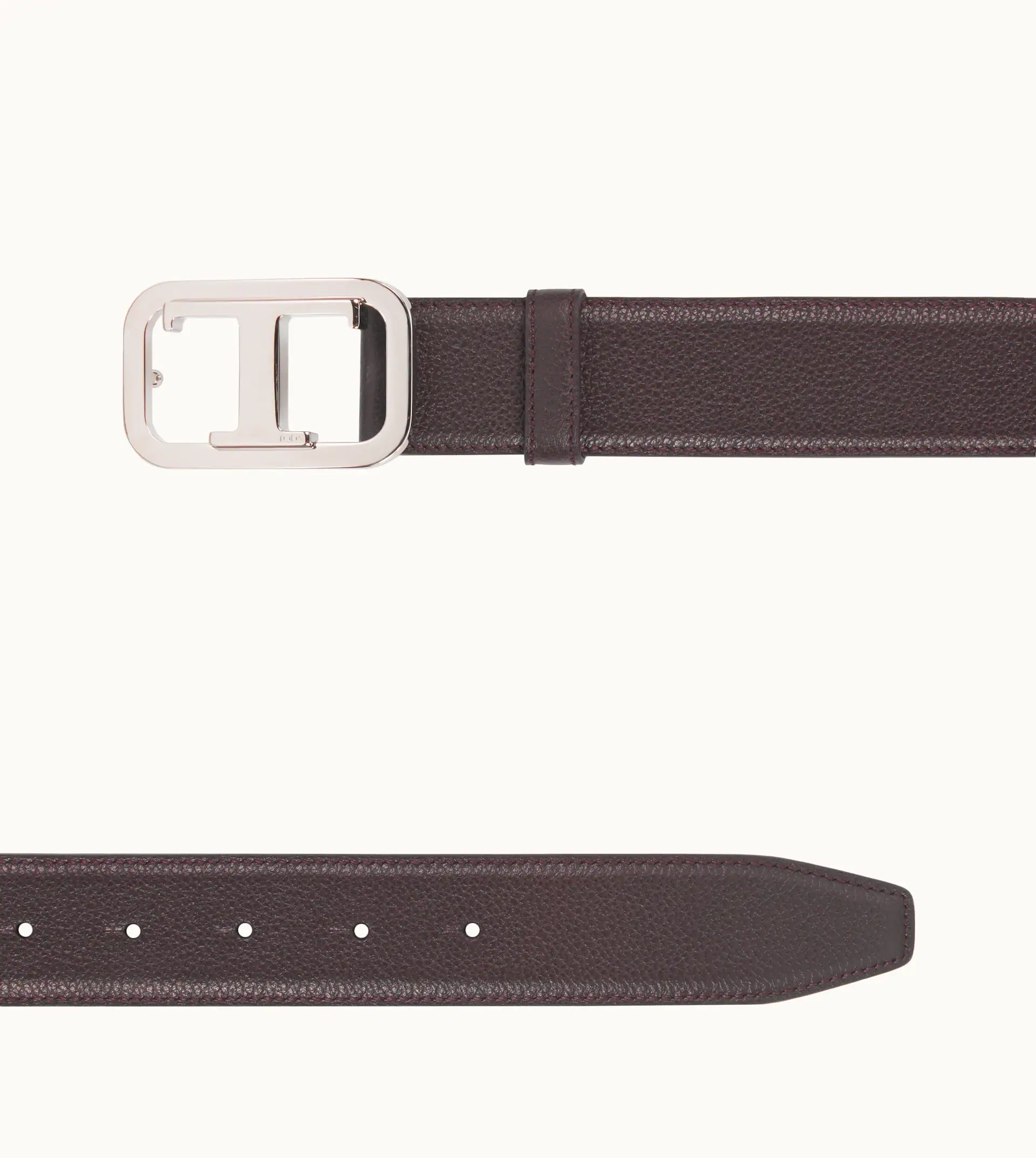 BELT IN LEATHER - BROWN - 2