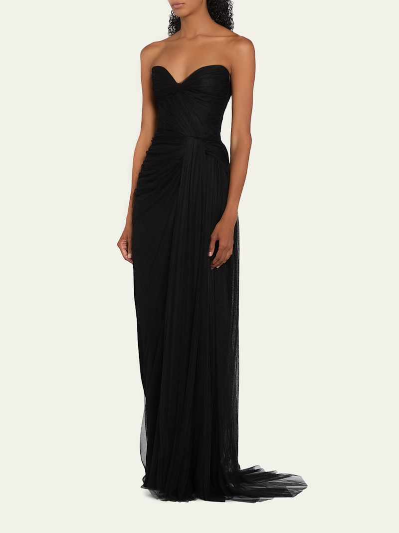 No Wrap Strapless Tulle Gown 4