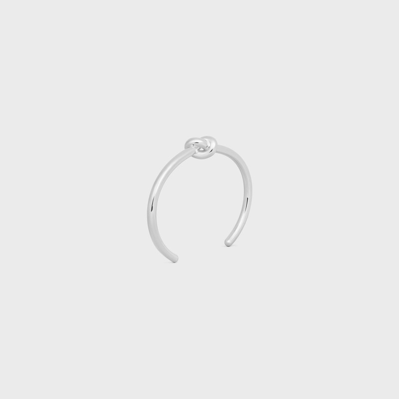 Knot Cuff in Brass with Rhodium Finish 1